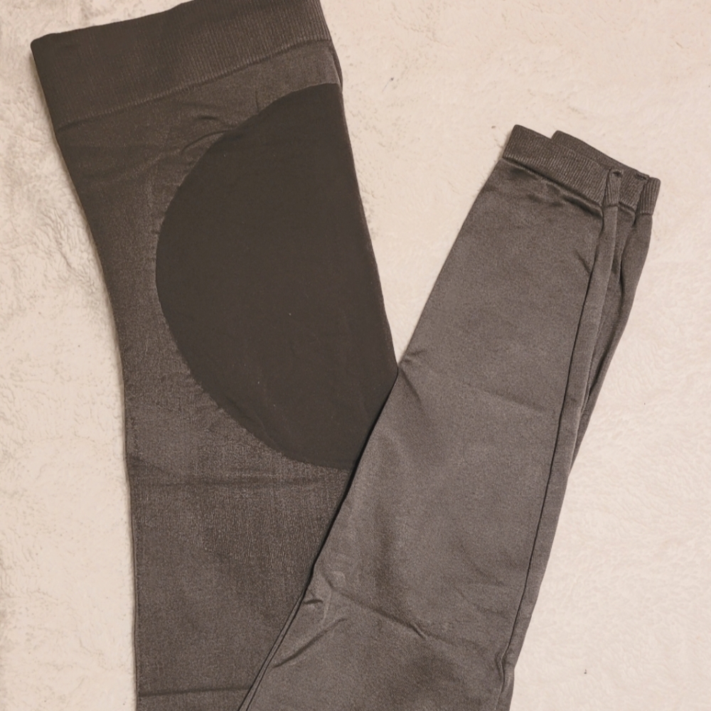 Gray Over Bump Maternity Leggings